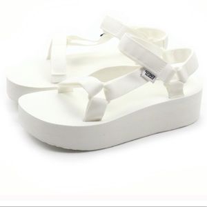 Teva Women's Flatform Bright White Sandals